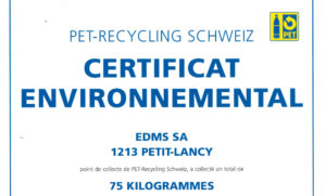 certificat pet recycling
